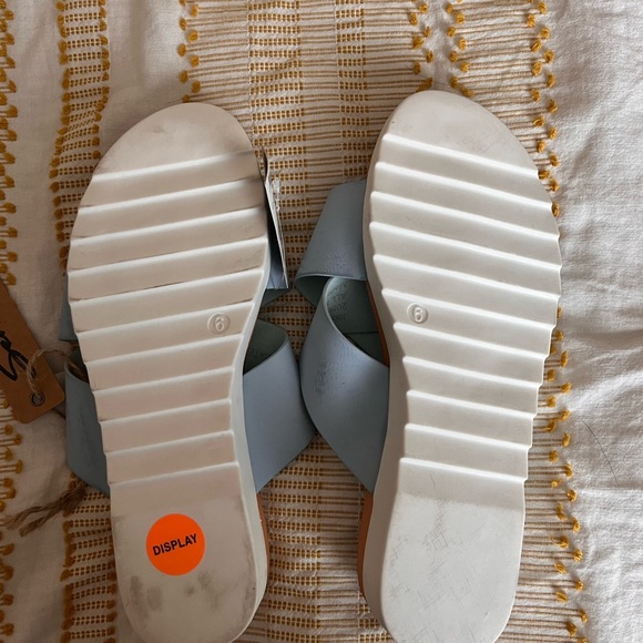 Light Blue slip on sandals - Picture 2 of 3